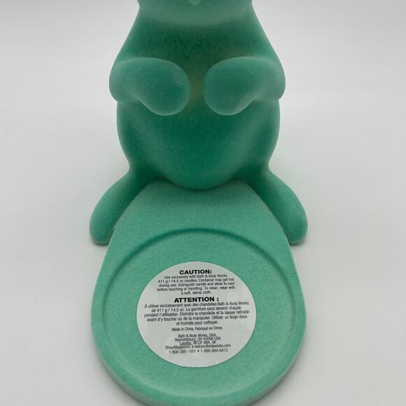 Bath & Body Works Easter Green Bunny 3-Wick Candle Holder Brand New - Picture 2 of 5